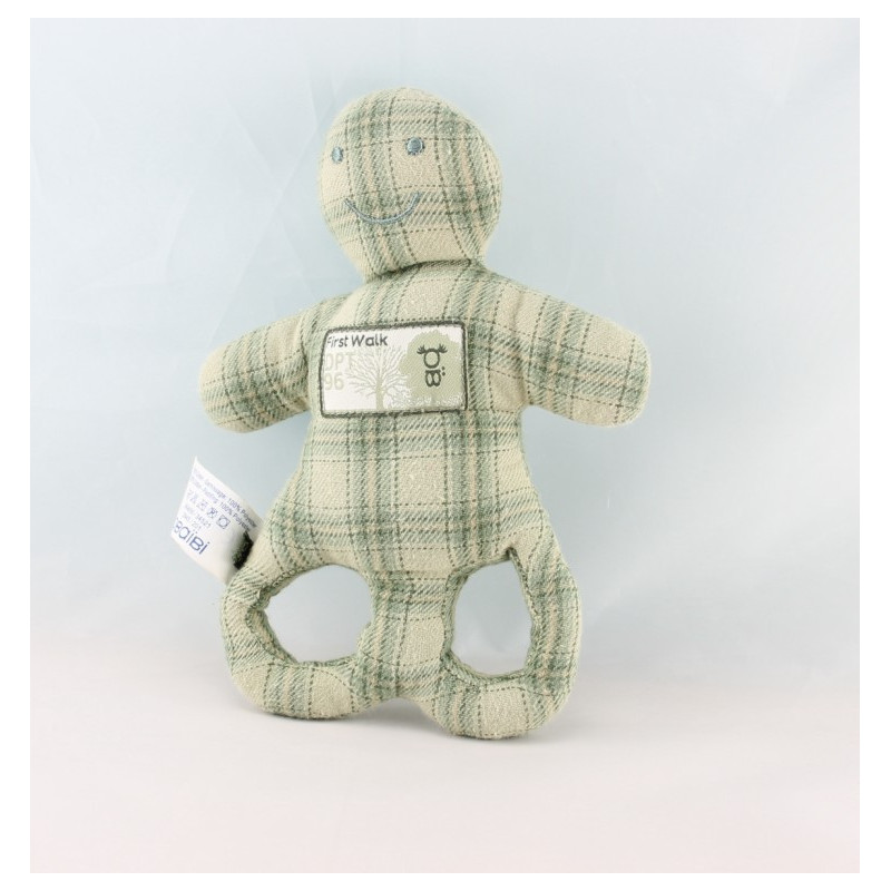 Doudou hochet forme OB rose pois OBAIBI