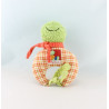 Doudou hochet grenouille orange vert fleur SIGIKID