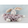 Doudou plat plume Lapin lilirose fleurs bandeau Kaloo