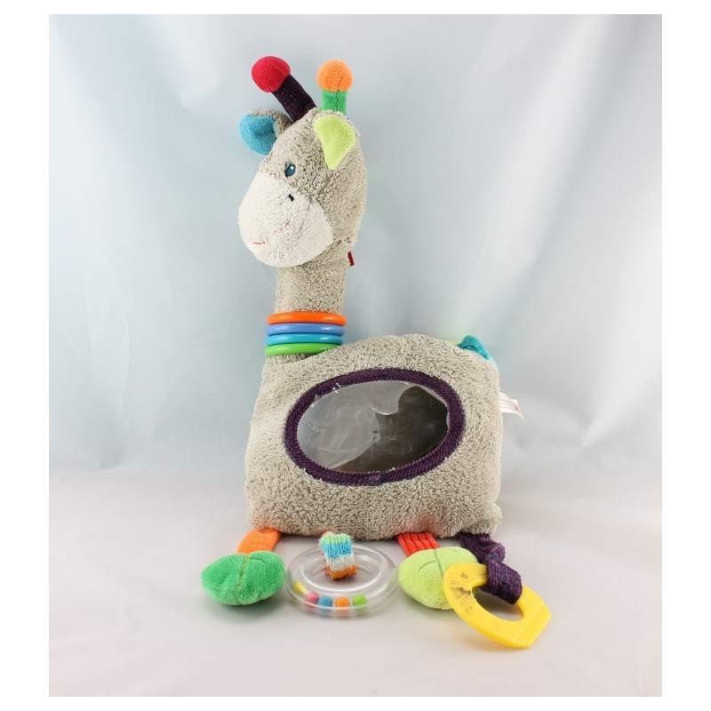 Doudou mouton gris beige multicolores NICOTOY