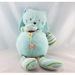 Doudou range pyjama lapin bleu rayé vert SUCRE D'ORGE 