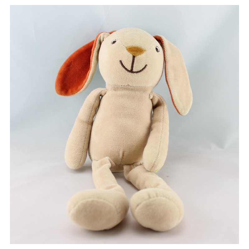 Doudou lapin orange vert bleu rose jaune CHARLY ET CIE