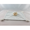 Doudou plat carré bleu ciel ours lune NATTOU