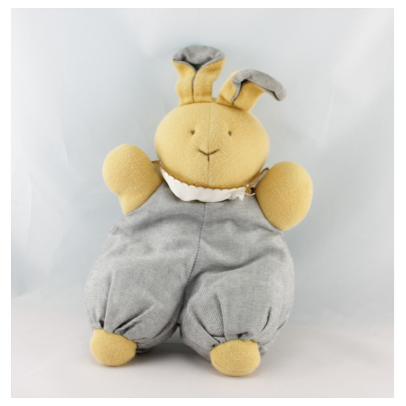 Doudou lapin beige robe grise HISTOIRE D'OURS