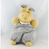 Doudou lapin beige robe grise HISTOIRE D'OURS