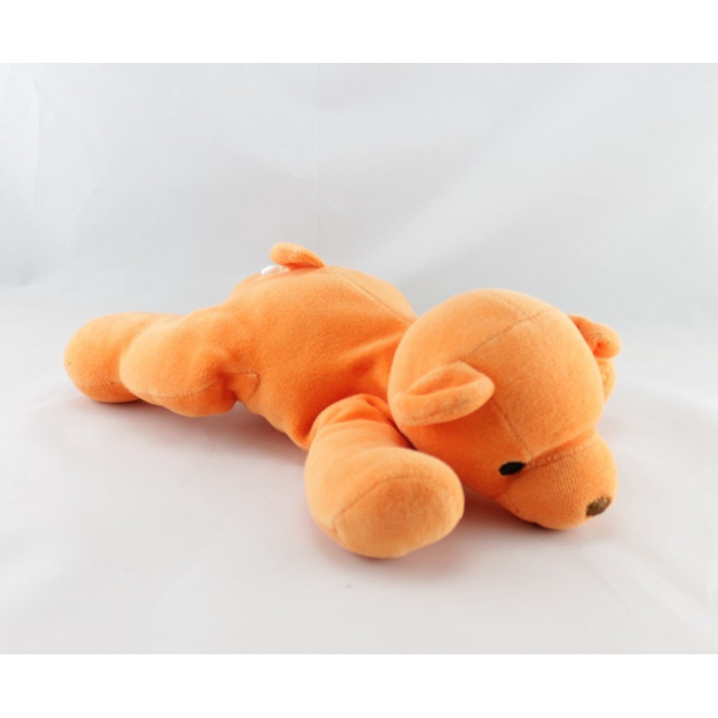 Doudou chien laine orange PLANET PLUCH