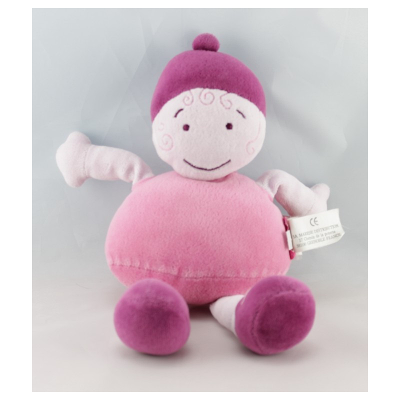 Doudou Bobigny poupée Fille Lutin rose MARESE