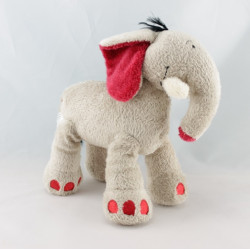 Doudou éléphant beige rouge KIABI