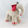 Doudou éléphant beige rouge KIABI