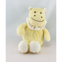Doudou plat ours beige col blanc BAMBIA