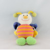 Doudou plat  insecte abeille multicolore BABYSUN 