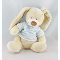 Doudou hochet Lapin Beige rayé NICOTOY