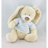 Doudou hochet Lapin Beige rayé NICOTOY