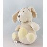 Doudou ours blanc bleu AUCHAN