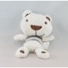 Doudou ours blanc vert AUCHAN