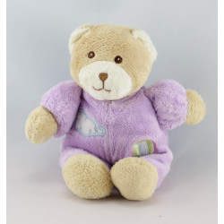 Doudou ours violet mauve nuage montgolfiére GIPSY