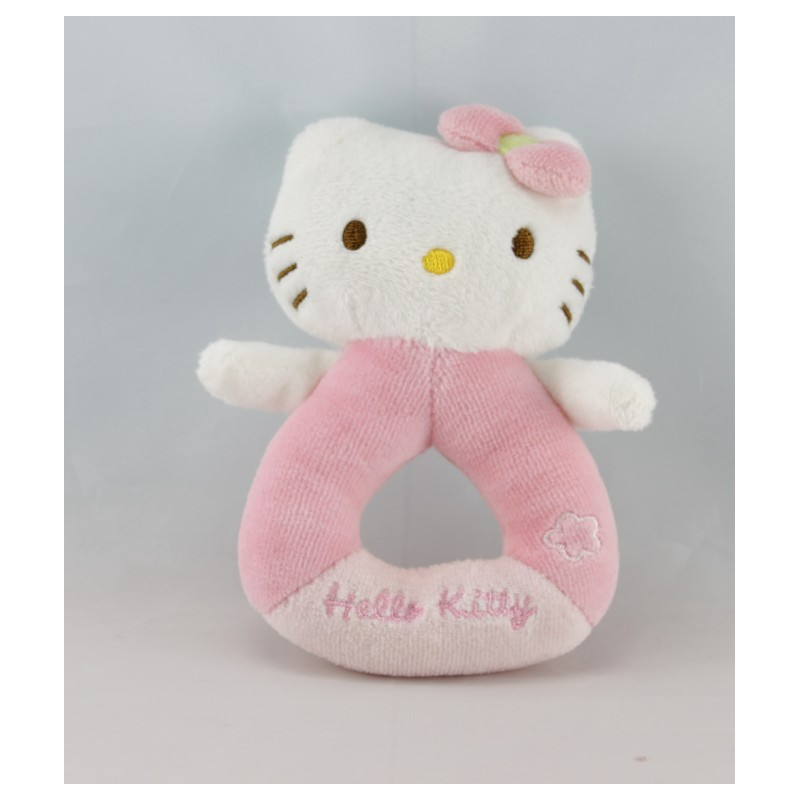 Doudou plat Hello Kitty rose