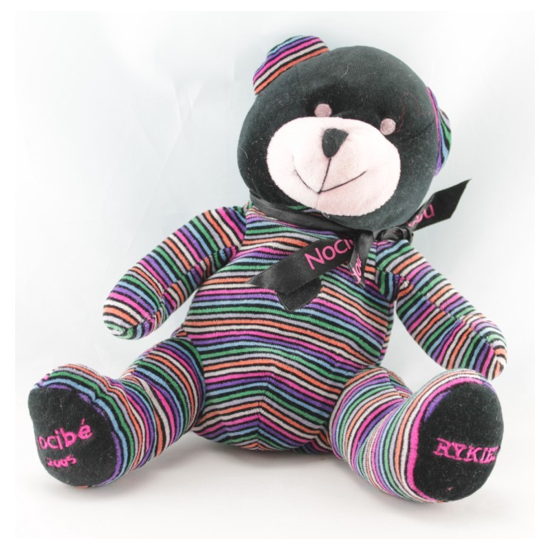 Doudou ours noir rayé multicolore Rykiel NOCIBE 2005