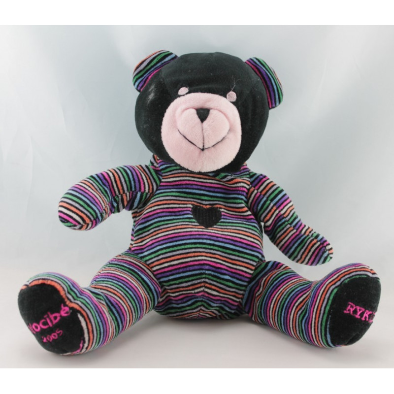 Doudou ours noir rayé multicolore Rykiel NOCIBE 2005