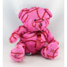 Doudou ours rouge rose NOCIBE 2004
