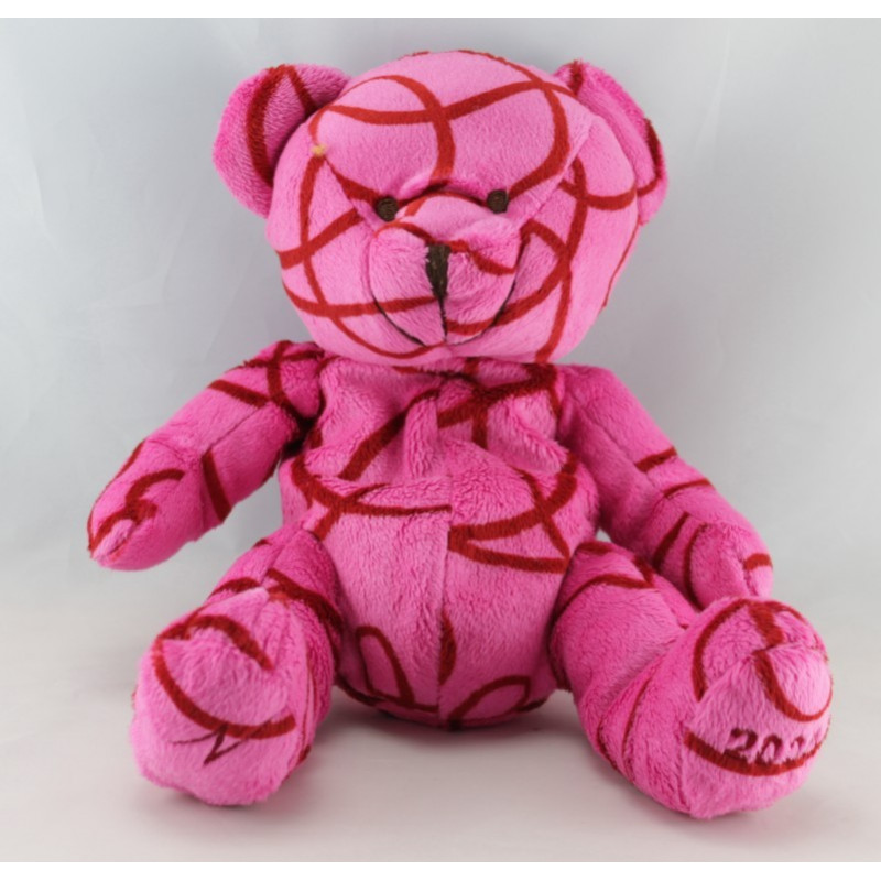 Doudou ours rose rouge NOCIBE 2004