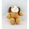 Doudou plat chien marron pattes empreintes GIPSY