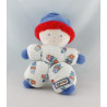 Doudou poupée chiffon fille bleu AJENA 