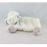 Doudou semi plat mouton blanc bleu spirale KIABI NICOTOY