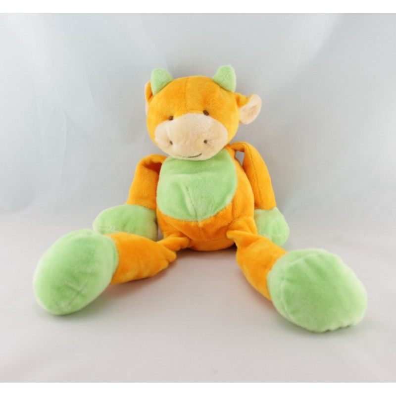 Doudou vache blanche beige CA CREDIT AGRICOLE