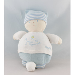 Doudou poupée chiffon robe rose rayé pois COROLLE MEUNIER