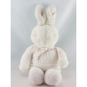 Doudou Lapin rayé rose KLORANE