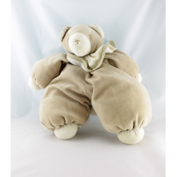 Grand Doudou ours beige col blanc MOULIN ROTY