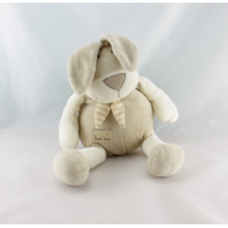 Doudou ours beige blanc fleur CA CREDIT AGRICOLE