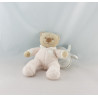 Doudou ours rose nuage vibrant avec attache NATTOU