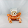Doudou plat orange ours firmin DOUDOU ET COMPAGNIE 