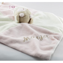 Doudou plat vache rose Lola rosalie fleur NOUKIE'S