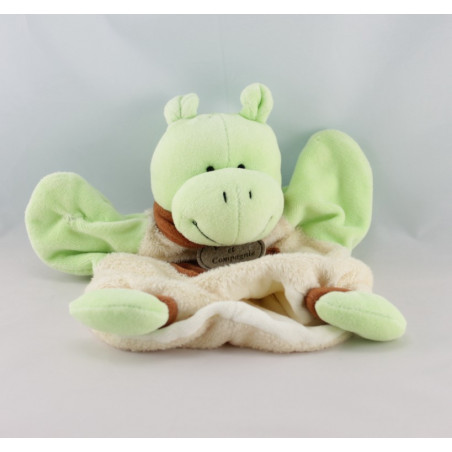 Doudou et compagnie marionnette l'hippo Hippopotame vert anneau