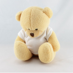 Doudou ours beige blanc rayé NOUNOURS