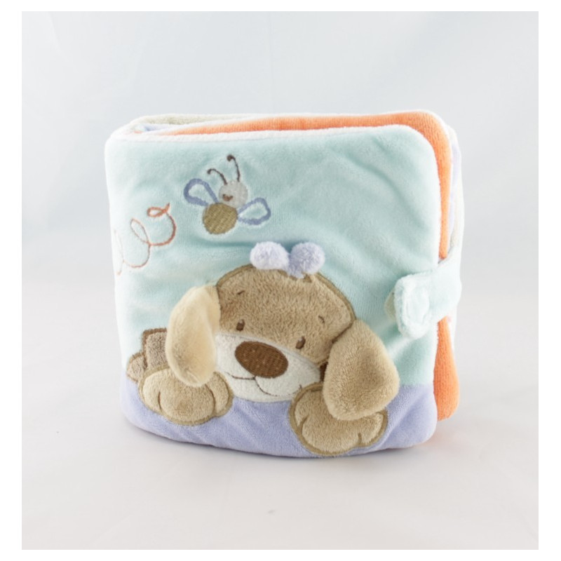 Doudou chien beige bleu escargot NATTOU