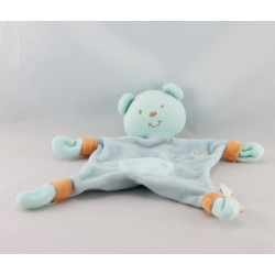 Doudou plat éponge souris bleu AUCHAN