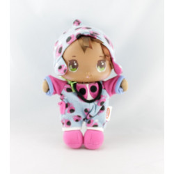 Doudou poupée rayure orange rouge fleur PLAYSKOOL