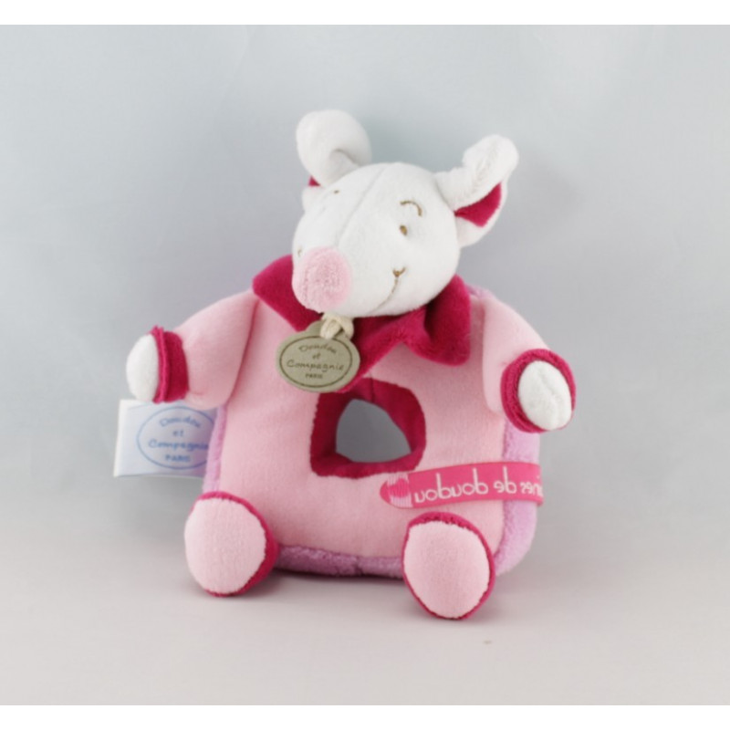 Doudou et compagnie marionnette Didie la souris rose vert