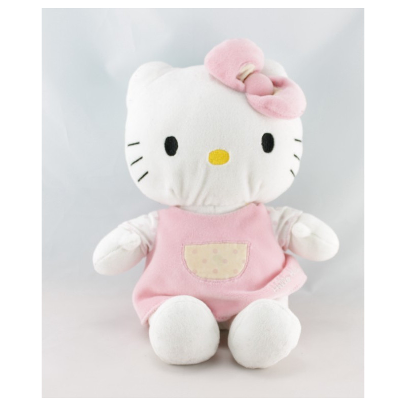 Doudou chat HELLO KITTY robe rose SANRIO LICENSE 