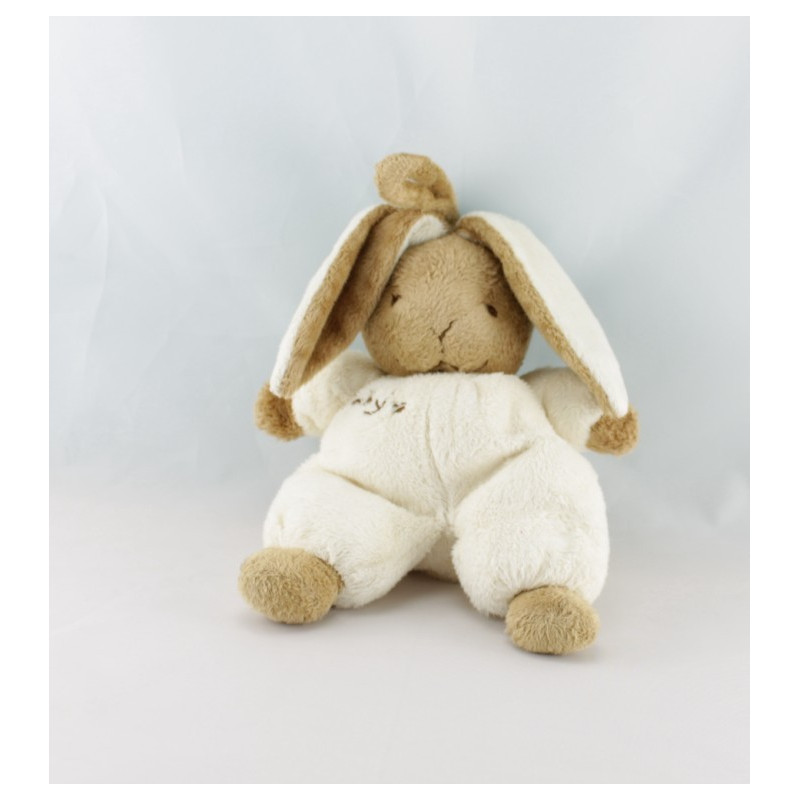 Doudou lapin blanc beige BABY CP INTERNATIONAL