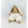 Doudou lapin blanc beige BABY CP INTERNATIONAL