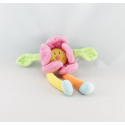 Doudou hochet fleur rose avec jambes JOLLYBABY