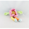 Doudou hochet fleur rose avec jambes JOLLYBABY