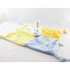 Doudou plat lapin jaune vert orange bleu nuage GIPSY