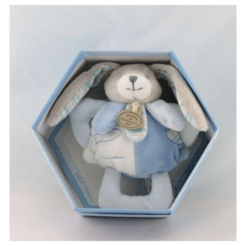 Doudou et compagnie hochet lapin rose pétale Mon doudou à moi