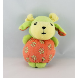Mini Doudou ours boule ecru vert NOUNOURS